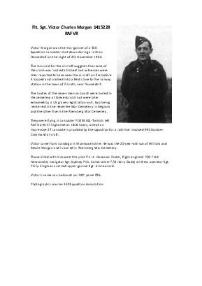 A preview of a PDF biography for Morgan, Victor Charles